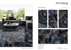 กระเบื้องพอร์ซเลนเคลือบเงาแบบคลาสสิก ขนาด 600x1200 มม. รูปแบบขนาดใหญ่ พื้นผิวขัดเงาคุณภาพพรีเมียม สำหรับตกแต่งผนังและพื้น ภายในและภายนอกอาคาร ทันสมัย - Product Image 2