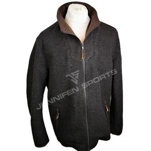 เสื้อแจ็กเก็ตล่าสัตว์สำหรับผู้ชายกลางแจ้งบุขนมีซิปด้านหน้ามีซิปผ้าขน100% สำหรับฤดูหนาวงาน OEM ตามสั่ง - Product Image 1