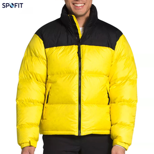 Chaqueta de Plumón para Hombre SPOFIT con Bloques de Color, Cuello Alto, Abrigo de Invierno Casual, Cortavientos, Cierre de Cremallera Grueso, Ajuste Regular - Product Image 6
