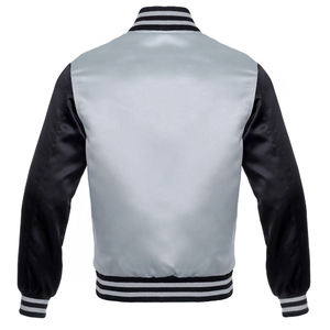 Veste Safari Grise pour Homme avec Manches Noires 100% Polyester Imperméable Coupe-Vent Réversible Col Rabattable Fermeture Boutonnée Décontractée - Product Image 2