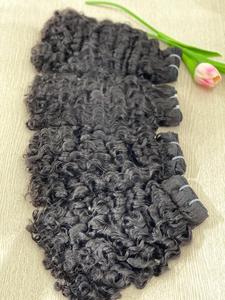 Venta al por mayor VQ pelo doble trama doble dibujado birmano rizado color negro sin procesar Remy vietnamita extensiones de cabello humano para el cabello - Product Image 3