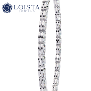 Collar de Diamantes Finos para Mujer, Oro Blanco de 14k, 5.55 Quilates, Corte Oval Brillante, Cuatro Puntas, Diamante Cultivado en Laboratorio, Collar Solitario - Product Image 2