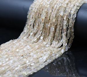 Perles ovales lisses en citrine naturelle à 100 %, 4x6 mm, longueur de brins de 14 pouces, pour la fabrication de bijoux - Product Image 5