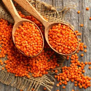 Lentilles rouges naturelles riches en protéines pour régime végétarien, ragoûts et repas quotidiens faits maison - Product Image 1