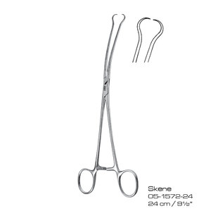Pince gynécologique Skene 24 cm, instrument chirurgical manuel de classe I pour la chirurgie gynécologique - Product Image 1