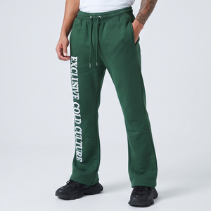 Vintage Style Flare Sweatpants 450gsm <b>Fleece</b> Cotton Embroidery Flare Pants <b>Women</b> Drawstring Waist <b>Jogger</b> Flare Sweat Pants - Product Image 6