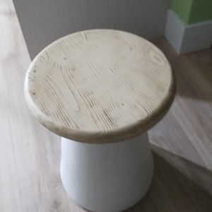 Newest Material Cement Accent Table with Wooden Round Top Outdoor & Indoor Side Table Modern from Vietnam - Product Image 3