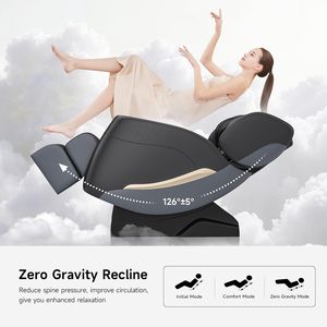 Fauteuil de massage pliable 4D Lift - Fonction zéro gravité, rouleaux Shiatsu et pression d'air intégrale, fonction musicale, en cuir - Product Image 5