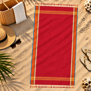Toalla Kikoy Moderna Personalizada, Diseño a Rayas Ecológico, Super Absorbente, de Secado Rápido, con Borlas, para Playa - Product Image 5