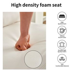 Sofá Cama Futón Moderno Pequeño de 44 W, Sofá de Dos Plazas de Piel Sintética con Mayor Profundidad en el Asiento, Sofá Cama de Dos Plazas - Product Image 3