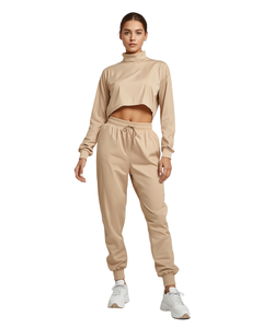 Unisex Viscose/Polyester Plaid Casual Spring Tracksuit High Waist Joggers Crop Top Gym Wear <b>Lounge</b> <b>Set</b> <b>Two</b> <b>Piece</b> Seamless Sports - Product Image 4