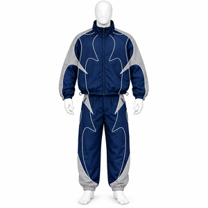 Conjunto de chándal de alta calidad con logotipo personalizado, resistente, impermeable, transpirable y cortavientos para hombre, al por mayor. - Product Image 6