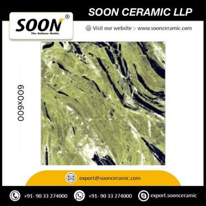 Mármol Pulido Brillante Inferno Lime, Porcelana Sólida de 8.5mm de Grosor, Baja Absorción de Agua, Resistente al Desgaste, Azulejos para Piso y Pared de 600x600mm - Product Image 4