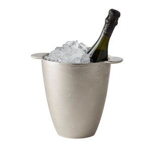Seau à glace rond en métal, design minimaliste, durable, refroidisseur de boissons pour fêtes, pour bouteilles de vin, pour hôtel et maison. - Product Image 1
