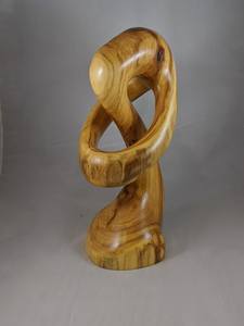 Sculpture en bois vintage sculptée à la main, statue décorative en bois pour la décoration intérieure de la maison, du temple, de l'hôtel, du bureau - Product Image 2