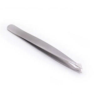 Professional Stainless Steel Eyebrow Tweezer Precision Slant Tip For Facial Hair <b>Removal</b> Grooming <b>Tool</b> For Women And Men - Product Image 1