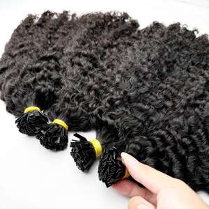 2025 Burmese Flat Tip 100% Unprocessed Ktip Burmese <b>Curly</b> Tangle-free Raw Virgin Keratines <b>Hair</b> <b>Extensions</b> From Vietnam - Product Image 4