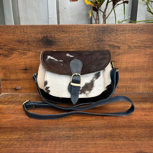 กระเป๋าสะพายคาดลำตัวหนังวัวสำหรับผู้หญิงกระเป๋าสะพายไหล่หนังแท้จากแบรนด์ดีไซเนอร์ใหม่ - Product Image 4