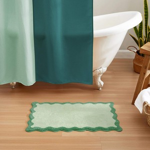 Tapis de bain en tissu éponge 100% coton pour hôtel avec bordure grecque - Product Image 2