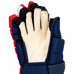 Gants de hockey sur glace IBERIA Premium personnalisés bleu marine et rouge |   Gants de protection pour joueurs de hockey |   Vente en gros OEM - Product Image 5