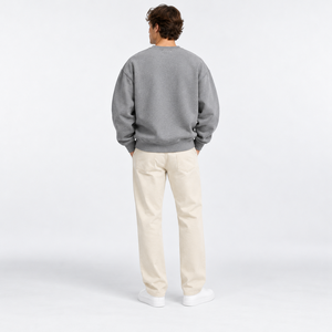 Sweat-shirt épais pour homme, col rond, manches longues, en molleton bouclé, coupe courte, style streetwear, pour l'hiver, OEM ODM, faible MOQ, commande en gros - Product Image 4