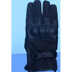 Guantes Unisex de Cuero Genuino Negro Kadia, Protección Completa para Dedos, Palma Acolchada, Protección de Nudillos, Cierre de Gancho y Bucle, Guantes para Ciclismo - Product Image 3