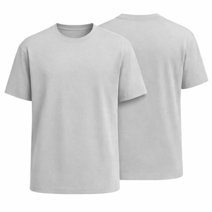Camiseta Informal de Verano con Cuello Redondo, Ligera y Sólida, 100% Algodón, Manga Corta, Transpirable, de Secado Rápido, Corte Regular - Product Image 1