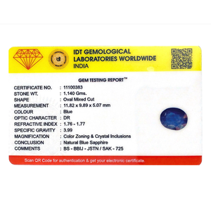 AAA Grade Natural Blue Sapphire 5.7 Carat Oval Loose Gemstone for Fine Jewelry - Product Image 4