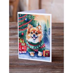 Lunatique A7 Taille 5x7 Cartes Vierge Paquet de 8 Cartes de Voeux de Noël avec Enveloppes pour Amoureux de Poméranie - Product Image 2