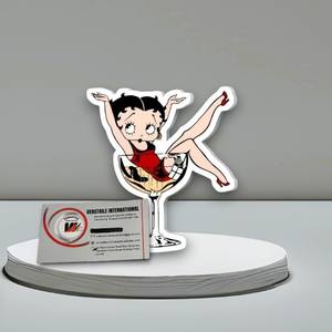 Tuiles d'extension de cils personnalisables en acrylique magnétique, motif Love Betty Boop, forme cœur, fleur, ovale, écologiques - Product Image 4