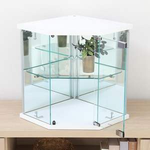 Meuble de rangement d'angle moderne en verre trempé TMG-G309 pour la maison, le salon, l'appartement, l'hôtel, le supermarché - Product Image 4