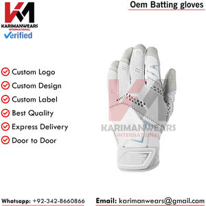 Guantes de Bateo de Béisbol Ajustables, Diseño de Cuero, Palma Reforzada, Duraderos, Cómodos y Ligeros - Product Image 3