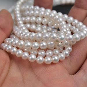 Perles d'eau douce naturelles en vrac, neuves, économiques, de 4 à 5 mm, pour la fabrication de colliers faits main, matériaux semi-finis - Product Image 2