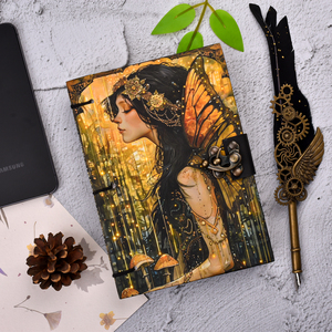 Journal artisanal Enchanted Fairy |   Carnet d'art fantastique A5 avec cadenas vintage |   Journal en papier fait main de 100 pages pour écrire, cadeau - Product Image 4