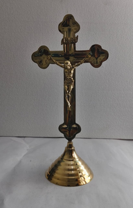 Estatua de la Cruz de Jesucristo, Crucifijo de Latón, Figura Religiosa Cristiana, Decoración de Mesa o Altar, Regalo Espiritual - Product Image 6