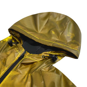 Veste coupe-vent décontractée pour homme grande taille, à capuche, thermoréactive, coupe-vent, à manches longues, avec deux poches zippées, changeant de couleur - Product Image 4