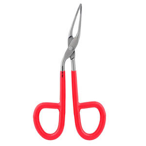 Moldeador de cejas para el cuidado de las cejas del vello facial Uso de maquillaje Pinzas Rojas Juego de tijera Punta recta portátil en forma de tijera - Product Image 1