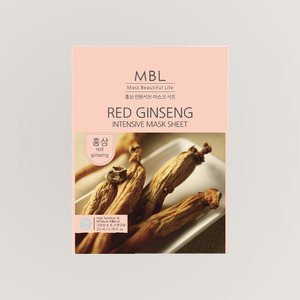 Mascarillas faciales Embiel Hongsam Intensive Mask Sheet, 10 unidades, mascarilla facial coreana para piel de cristal, mascarilla coreana con ginseng. - Product Image 1