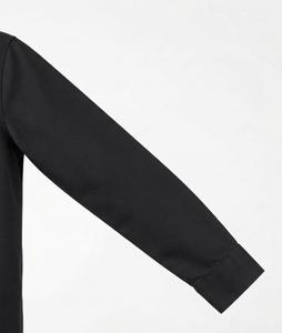 Veste noire décontractée pour homme à col rabattu en mélange de polyester avec fermeture éclair intégrale – Veste décontractée noire zippée à col montant pour le printemps - Product Image 5