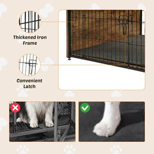 Cuccia per Cani in Legno Resistente, Grande Gabbia da Interno con Tavolino Decorativo - Categoria Prodotto: Cucce e Mobili per Animali Domestici - Product Image 4
