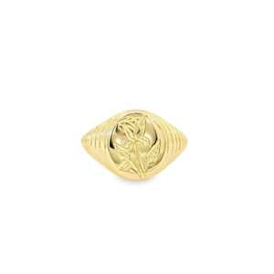 Anillos de Sello Grabados de Oro Sólido 10K 14K 18K, Forma Ovalada, Minimalistas, Solitarios, Elegantes, Personalizados, Unisex, Anillo de Dedo Único, Fabricante - Product Image 5