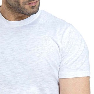 T-shirts décontractés d'été pour hommes grande taille, dernière conception, haute qualité, 100 % coton pakistanais, séchage rapide et respirant, blanc - Product Image 3