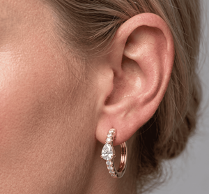 <b>Hoops</b> Earrings Diamond Earrings Gold and <b>Silver</b> Earrings Lab Grown Diamonds Earrings <b>Hoops</b> Fine Jewelry for Women - Product Image 6