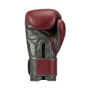 Silk Screen Printing Maroon Burgundy Boxing Gloves Professional Leather Breathable High Impact Protection Sports Gear - Product Image 2