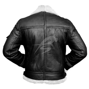 Veste de moto en cuir décontractée pour homme - Véritable cuir d'agneau doux au toucher, imperméable, réversible, épais, manteau d'hiver - Texpeed - Product Image 2