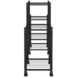 Soporte para Plantas Enrollable Mediano en Hierro Negro, Macetas y Jardineras Prácticas - Product Image 4