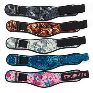 Weightlifting Printed Neoprene Belt Neoprene Lifting Belt 6 Inches Wide <b>Back</b> <b>Support</b> Power Weightlifting Neoprene Belts - Product Image 1