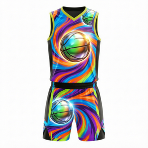 Court Game Uniform Kit Lightweight Sleeveless Top With Shorts Breathable Material Custom Identity <b>Name</b> Number Graphics - Product Image 4