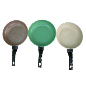 Base de inducción de sartén antiadherente de aluminio forjado ecológico y sartenes aptas para lavavajillas con mango de baquelita - Product Image 2