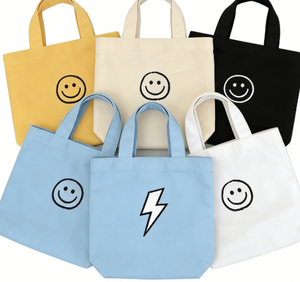 Durable Eco-Friendly <b>Canvas</b> <b>Tote</b> <b>Bag</b> with Minimalist Design Letter Pattern Long Handle Handheld and Portable for Daily Use - Product Image 2